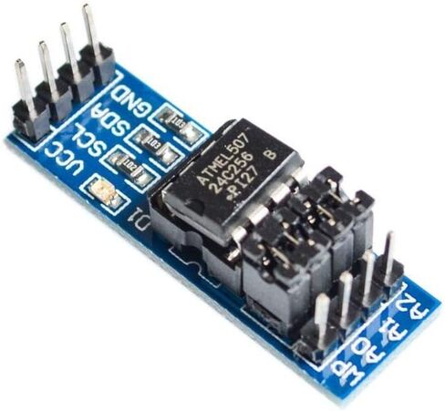 5Pcs Storage Module AT24C256 I2C EEPROM Interface Memory Module Data Storage 8P Chip Power Supply Indicator Pull Up Resistor Direct Jumper Setting Intelligent car Accessories for arduino 3.3-5V in Saudi Arabia