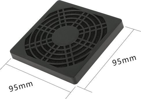GELRHONR 120 x 120mm PC Chassis Fan Dust Cover,2 PCS 125mm Computer Dustproof Fan Protector Dust Filter Cover Grill with Screws (Black-12cm) in Saudi Arabia