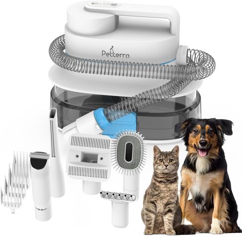 FurCare Pro 3-in-1 Grooming Kit with Vacuum Suction (99%), Dryer, and Professional Clippers. Includes Tools for Efficient Pet Grooming, 4L Dust Cup, Low Noise. Ideal for Dogs, Cats & More! in Saudi Arabia