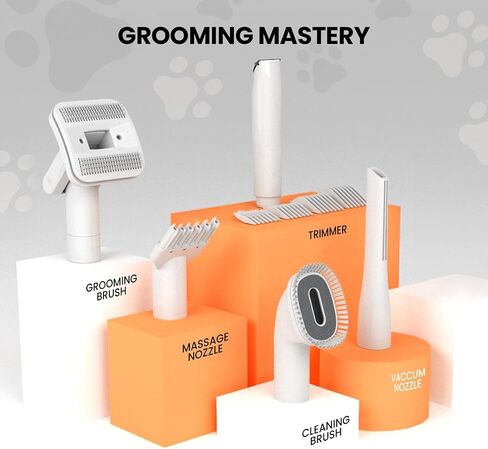 FurCare Pro 3-in-1 Grooming Kit with Vacuum Suction (99%), Dryer, and Professional Clippers. Includes Tools for Efficient Pet Grooming, 4L Dust Cup, Low Noise. Ideal for Dogs, Cats & More! in Saudi Arabia