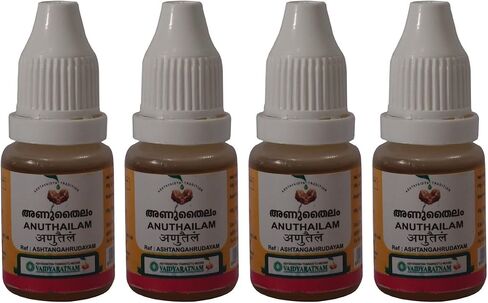 Pack of 4 - Anu Thailam Nasal Drops by AVP - 10ml in Saudi Arabia