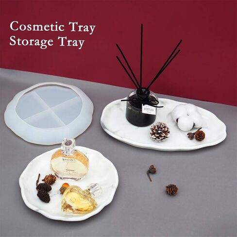 FineInno Tray Resin Mold,Oval Silicone Mold for Epoxy Resin,Jewelry Dish Casting Mold DIY Concrete Jewelry Container Ring Trinket Storage Plate in Saudi Arabia