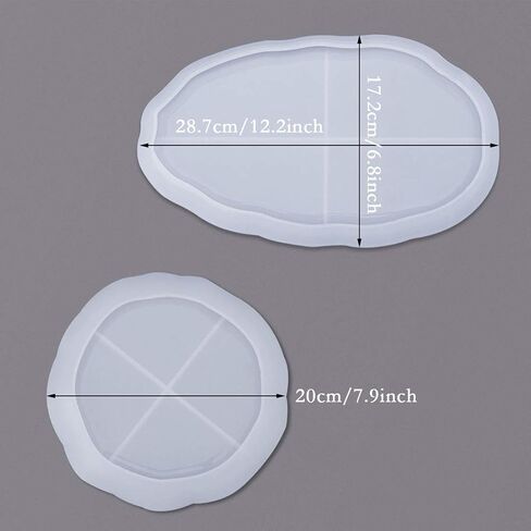 FineInno Tray Resin Mold,Oval Silicone Mold for Epoxy Resin,Jewelry Dish Casting Mold DIY Concrete Jewelry Container Ring Trinket Storage Plate in Saudi Arabia