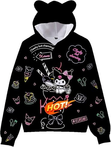 Cute Unisex Cat Ear Hoodies Sweater Womens Long Sleeve Hoodie Purple/Black/White Lovely Fashion Hoodies in Saudi Arabia