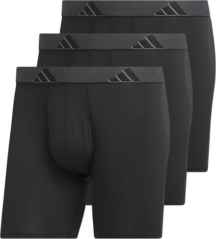 adidas Men's Big & Tall Athletic Fit Microfiber Boxer Brief Underwear (3-Pack) in Saudi Arabia