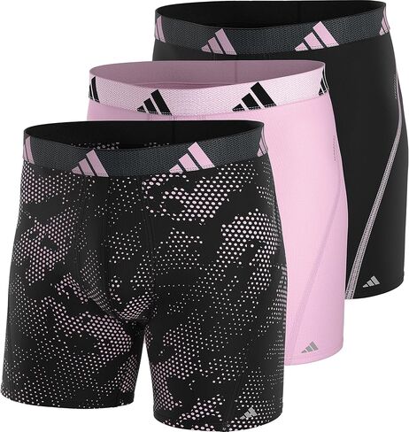 adidas Men's Performance Mesh Boxer Brief Underwear (3-Pack) Engineered for All Day Comfort, Soft Breathable Fabric in Saudi Arabia