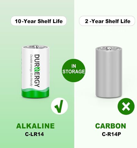 C Batteries 4 Pack, Alkaline Battery C Size Batteries, 1.5V C/LR14 Batteries, Type C Battery in Saudi Arabia