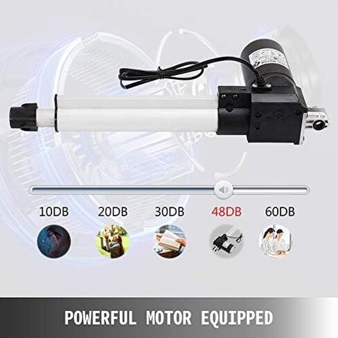 Happybuy 10 بوصة السكتة الدماغية المحركات الكهربائية DC 12V مع شريحة متزايدة المحركات الثقيلة 6000N / 1320LB لكرسي طاولة التلفزيون رفع سرير التدليك أريكة كهربائية in Kuwait