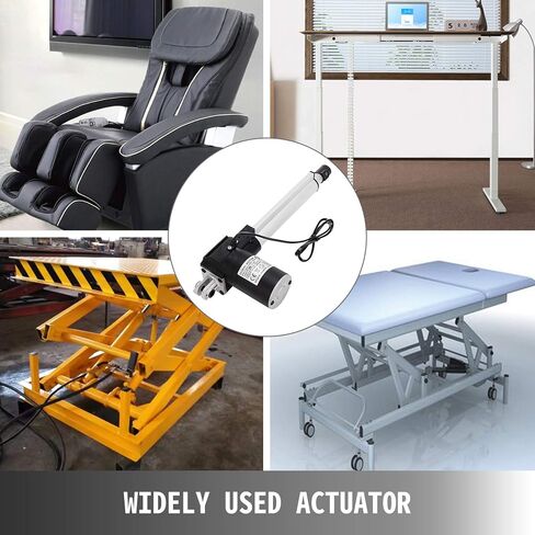 Happybuy 10 بوصة السكتة الدماغية المحركات الكهربائية DC 12V مع شريحة متزايدة المحركات الثقيلة 6000N / 1320LB لكرسي طاولة التلفزيون رفع سرير التدليك أريكة كهربائية in Kuwait