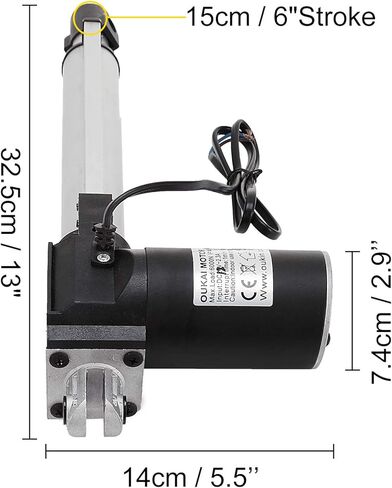 Happybuy 10 بوصة السكتة الدماغية المحركات الكهربائية DC 12V مع شريحة متزايدة المحركات الثقيلة 6000N / 1320LB لكرسي طاولة التلفزيون رفع سرير التدليك أريكة كهربائية in Kuwait