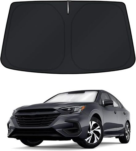 KUST Windshield Sun Shade for Subaru Legacy 2020-2023 2024 Window Shade Sun Visor Cover Foldable Blocks UV Rays Keep Your Car Cooler in Saudi Arabia