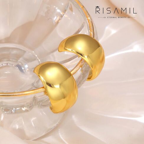 أقراط ذهبية للنساء أقراط مطلية بالذهب عيار 14 قيراط أقراط زركونيا مكعبة أنيقة أقراط ذهبية مكتنزة خفيفة الوزن تشيكوسلوفاكيا أقراط تعليق للنساء مجوهرات عصرية in Kuwait