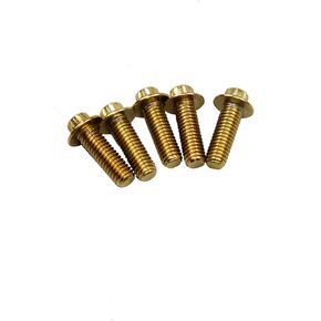 Gold 12 Points 5/16"-1.0-18 Front Brake Rotors Hardware Bolts Screws Fits for Harley Davidson Front Wheel (5/16 Front)
