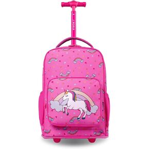 J World New York Kids' Sparkle Rolling Backpack