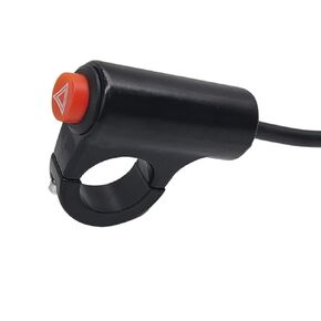 RAYANA 7/8" 22mm Motorcycle Handlebar Push Button Switch Hazard Light Switch ON Off Switch (Color : Latching Action)