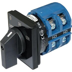 Blue Sea Systems 9011 AC Rotary Switch - OFF + 2 Positions 120V AC 65A, Beige