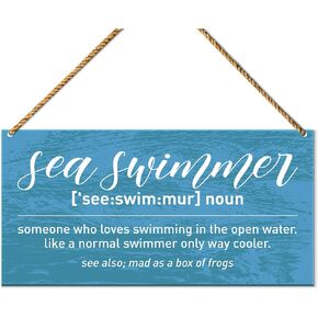 Beach Wood Sign Decor, Summer Bathroom Home Beach House Wall Decoration Bedroom Living Room Door Decor Farmhouse Hanging Sign Decorations, Housewarming Gifts for New House Home, Summer Flip Flops