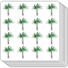 Palm Tree Tropical Planner Stickers, 0.5in Monthly Scrapbooking Arts Crafting 208-Pack