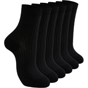 3-6 Pairs Womens White Crew Socks Size 6-11