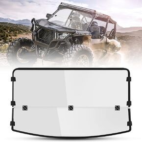 Frokom UTV Fold Down Windshield, Flip Windshield Fit For 2020 2021 2022 Polaris RANGER CREW 1000 Premium/CREW 1000/1000 EPS/1000/XP 1000/2020 RANGER CREW 1000 EPS Clear Scratch Resistant Windscreen