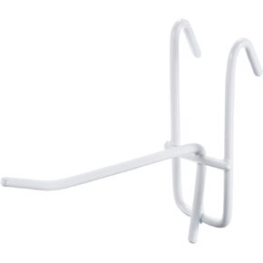 MECCANIXITY Grid Wall Display Hooks Store Garage Storage Wall Organizers 4 Inch White, Pack of 10