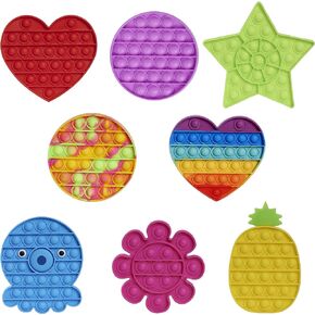Just Play Fidgetz Pop Em's Assortment Fidget Toys، قد تختلف الأنماط، ألعاب حسية للأزرار للأطفال والكبار، ألعاب تخفيف القلق والتوتر، ألعاب أطفال للأعمار من 3 سنوات فما فوق - 48 قطعة