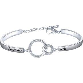 LQRI Pharmacy Tech Pharmacy Technician Bracelet Rx Jewelry Gift Pharmacist Gift Pharmacy Pharmacist Graduation Gift For Women
