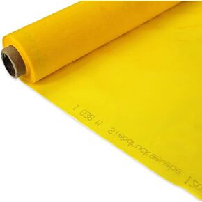 INTBUYING Silk Screen Mesh Screen Printing Mesh Fabric 200 Mesh (80T) Yellow 3 Yards Long 63 Inches Wide