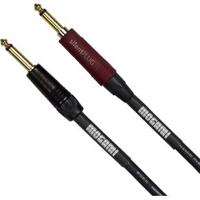 Mogami Platinum GUITAR-12 Instrument Cable, 1/4" TS Male Plugs, Gold Contacts, Straight Connectors with silentPLUG, 12 Foot