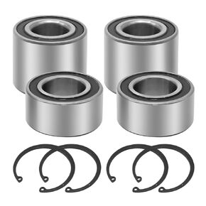 2 Sets Front & Rear Wheel Bearing+Circlips 92045-0094 92045-0102 Replacement for Kawasaki Brute Force 650 700 KVF650 KVF750 2005-2023