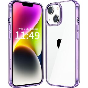 JJGoo متوافق مع حافظة iPhone 14 Plus، حافظة هاتف شفافة غير صفراء مقاومة للصدمات لهاتف Apple iPhone 14 Plus، غطاء واقٍ خلفي صلب نحيف مضاد للخدش من البولي كربونات 2022 in Kuwait