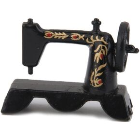 International Miniatures Dollhouse Miniature Portable Old Fashioned Sewing Machine