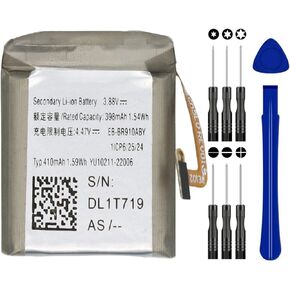 EB-BR910ABY Battery Replacement for Samsung Galaxy Watch 5 44mm SM-R910 SM-R915U Smartwatch Battery 410mAh with Repair Tool Kits