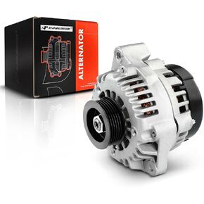 A-Premium Alternator Compatible with Honda Accord 2003 V6 3.0L, 12V 105A Clockwise 6-Groove Pulley, Replace# 31100RCAA01, 31100RCAA01RM, 10480497
