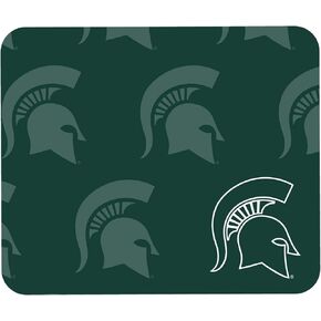 OTM Essentials Officially Licensed Michigan State University Standard Fabric Mouse Pad, Desk Accessories, Standard Fabric Gaming Mouse Pad with Non-Slip Rubber Base, Mascot Repeat