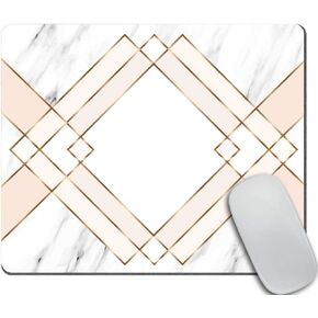 Gaming Mouse Pad Custom for Home and Office, Modern Gold Square Design for Men Women Non-Slip Rubber Mouse Pad for Computers Desktops, PC, Laptop