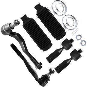 SCITOO 6-PC SET Front Suspension Control Arm Kit - Fit For Toyota Tacoma Front Inner Tie Rod End Front Outer Tie Rod End Steering Rack Boots