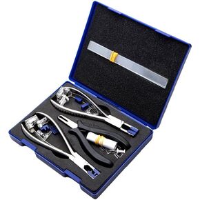 Professional Eye Glass Repairing Tools Kit for Rimless Glasses Frame Repair Tools to Adjust Glasses Arms Frame Eyeglasses Assemble & Disassemble & Adjusting Pliers Set