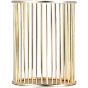 Pen Holder, Wire Metal Pencil Holder, Decorative Desk Storage Organizer Container for Stationery and Desk Accessories (Gold 1, 2-PACK)