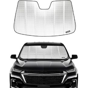 Pigenius Windshield Sun Shade for 2018-2023 Chevrolet Traverse. 2024 Upgrade Reflective Aluminum Film Front Window Sunshade for Maximum Interior Protection