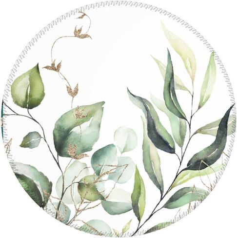 Round Mouse Pad,Tropical Leaves Mouse Mat, Washable Mousepads with Lycra Cloth, Non-Slip Rubber Base Small Mousepad, 7.9×7.9×0.12 inches (Beach) in Saudi Arabia