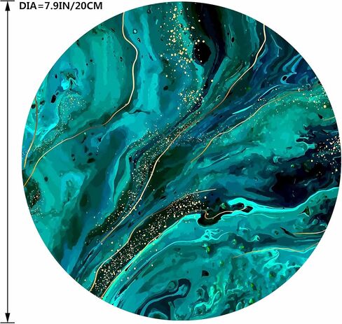Round Mouse Pad,Tropical Leaves Mouse Mat, Washable Mousepads with Lycra Cloth, Non-Slip Rubber Base Small Mousepad, 7.9×7.9×0.12 inches (Beach) in Saudi Arabia