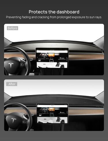 غطاء لوحة القيادة TPARTS لطراز تسلا 3 موديل Y داش حصيرة لوحة القيادة وسادة مزخرفة مقاومة للضوء وغير قابلة للانزلاق موديل 3 موديل Y ملحقات داخلية in Kuwait