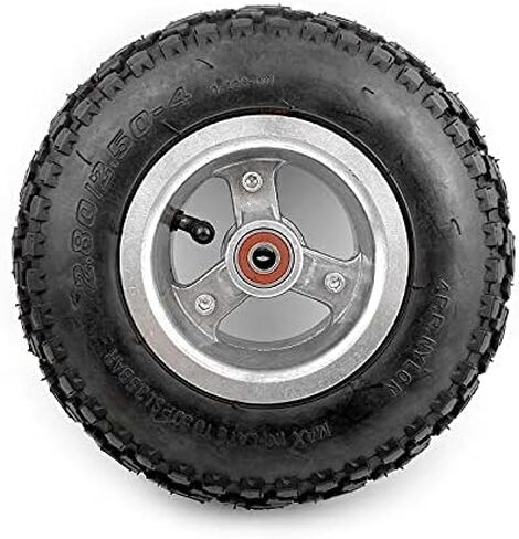 9 Inch Mountain Skateboard Wheel 226mm Scooter Off-Road Tyre with Inner Tube 2.80/2.50-4 Pneumatic at Tire Alloy Hub (Offroad tire Tube) in Saudi Arabia