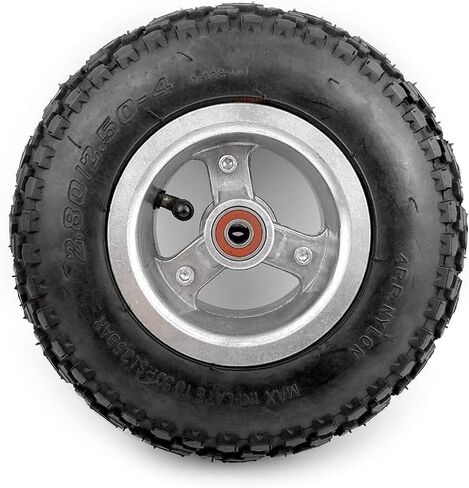 9 Inch Mountain Skateboard Wheel 226mm Scooter Off-Road Tyre with Inner Tube 2.80/2.50-4 Pneumatic at Tire Alloy Hub (Offroad tire Tube) in Saudi Arabia