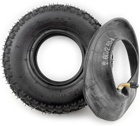 9 Inch Mountain Skateboard Wheel 226mm Scooter Off-Road Tyre with Inner Tube 2.80/2.50-4 Pneumatic at Tire Alloy Hub (Offroad tire Tube) in Saudi Arabia