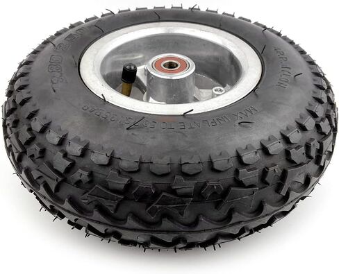 9 Inch Mountain Skateboard Wheel 226mm Scooter Off-Road Tyre with Inner Tube 2.80/2.50-4 Pneumatic at Tire Alloy Hub (Offroad tire Tube) in Saudi Arabia