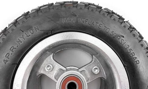 9 Inch Mountain Skateboard Wheel 226mm Scooter Off-Road Tyre with Inner Tube 2.80/2.50-4 Pneumatic at Tire Alloy Hub (Offroad tire Tube) in Saudi Arabia
