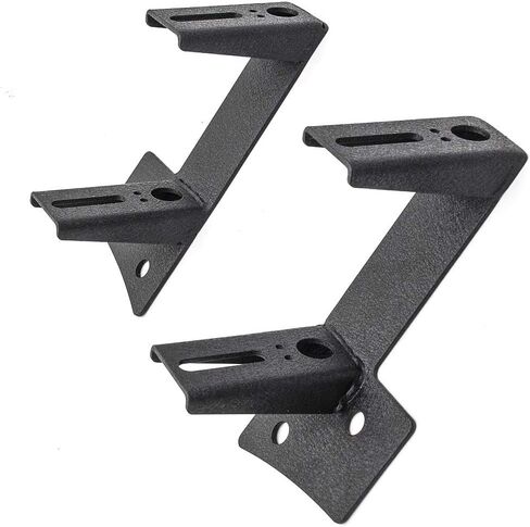 دعامة مزدوجة على شكل حرف A، شريط إضاءة للضباب، مفصل للزجاج الأمامي لإضاءة العمل LED، دعامة تعديل لمصباح السقف لرانجلر JK JKU (أسود) in Kuwait