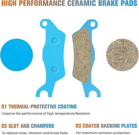 Youxmoto Ceramic Brake Pads Fit for Can-Am Outlander 450, 500, 570, 650, 800R, 850, 1000 EFI XT XT-P DPS, Front and Rear Brake Pads Fit for Can Am Renegade 570, 850, 1000 in Saudi Arabia